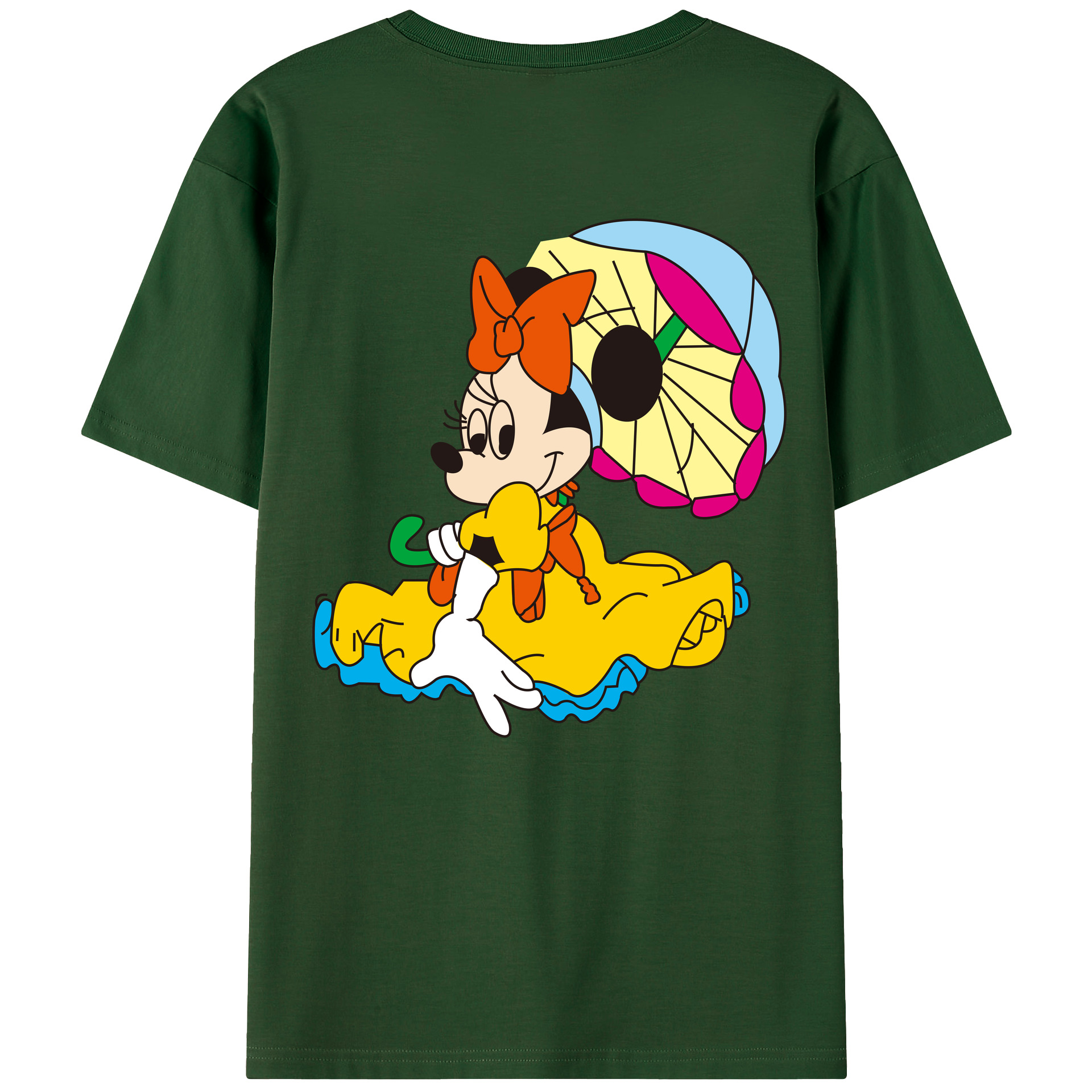 （画像用） ミッキーマウス Mickey Mouse 綿100％半袖Tシャツ（背面プリント）